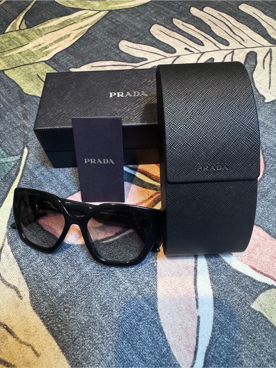 Prada Accessories - Prada Black Oversized Women's Sunglasses with Branded Case